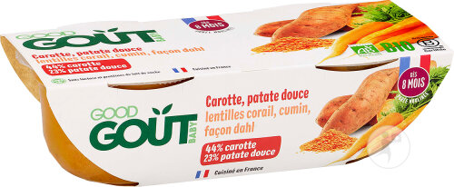 Good Gout Karotten Süßkartoffeln Korallenlinsen Dahl-Art 2x190g