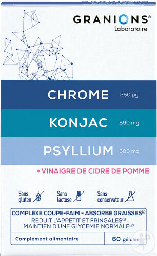 Granions Appetitzügler Chrome Konjac Psyllium 60 Kapseln