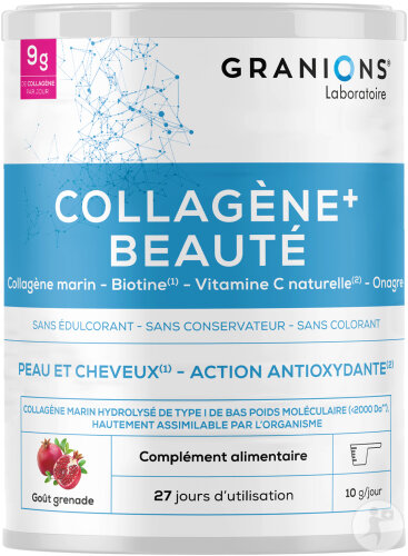 Granions Kollagen+ Beauty Haut Und Haar Granatapfel Geschmack Tiegel 275g