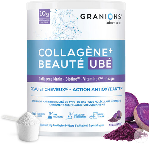 Granions Kollagen + Beauty UBÉ Haut/Haar Marine Kollagen Biotin 216g