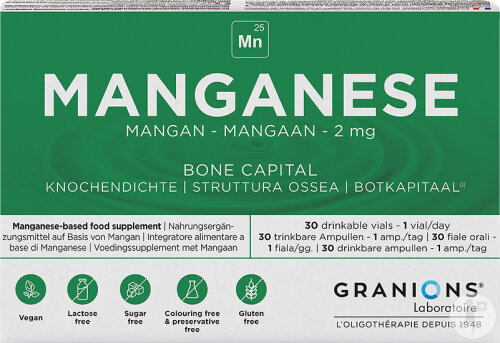 Granions Mangan 2mg Nahrungsergänzungsmittel Ampullen 30x2ml