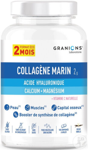 Granions Marine Kollagen 2 Monate Vanillegeruch 180 Tabletten