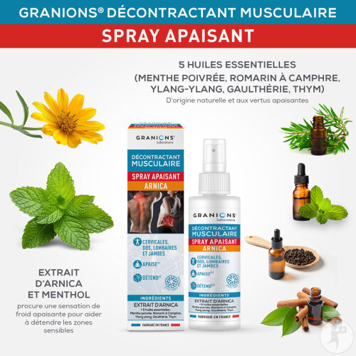 Granions Muskelentspannendes Spray Beruhigend Mit Arnika Menthol/Ylang-Ylang/Wintergrün 100ml-4