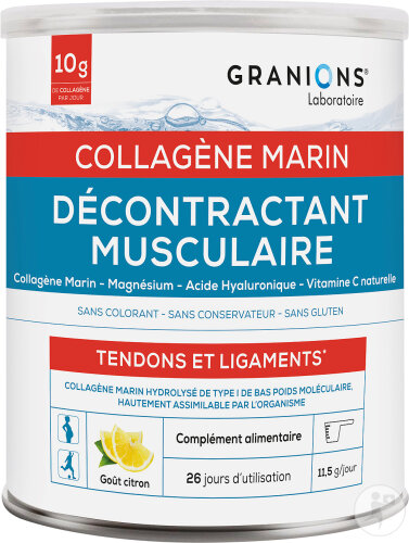 Granions Muskelentspanner Marines Kollagen Pulver Zitronengeschmack 300g