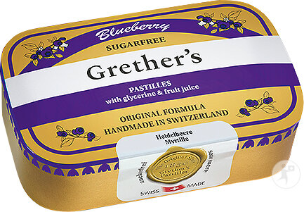 Grether's Pastilles Für Hals Und Stimme Heidelbeere Zuckerfrei 110g