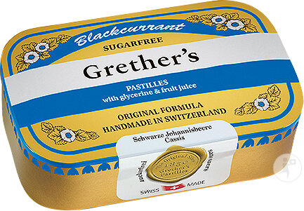 Grether's Pastilles Blackcurrant Zuckerfrei 440g