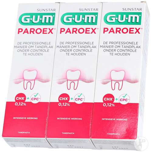 Gum Paroex Zahnpasta Tube 3x75ml