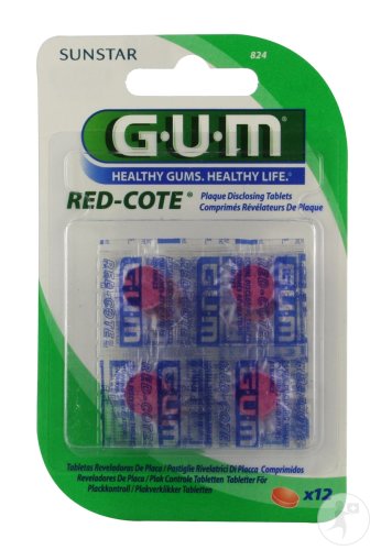 Gum Red-Cote 824 Tabletten Zur Indikation Von Plaque 12 Stück