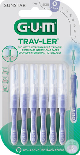 Gum Trav-Ler Interdentalbürste 0,6mm 6 Stück (1312)