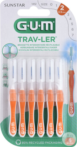 Gum Trav-Ler Interdentalbürste 0,9mm 6 Stück (1412)