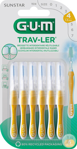 Gum Trav-Ler Interdentalbürste 1,3mm 6 Stück (1514)