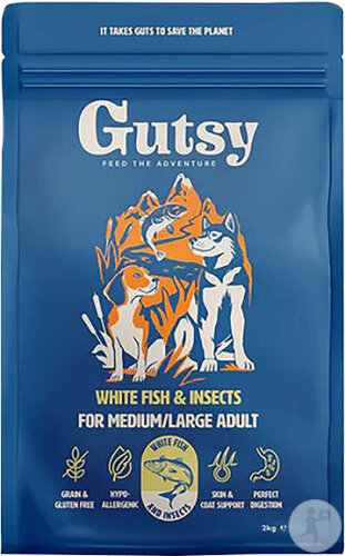 Gutsy White Fish & Insect Für Mittelgroße Und Große Ausgewachsene Tiere 10kg