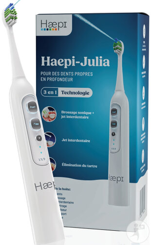 Haepi Julia Zahnbürste Mit Interdentalstrahl Und Zahnsteinentfernerkopf 3in1 Set 1