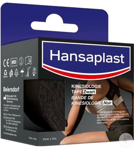 Hansaplast Kinesiologie Tape Schwarz 1 Stück