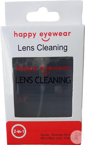 Happy Eyewear Linsenreinigung Spray 20ml + Mikrofasertuch 1 Stück