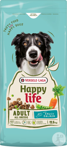 Happy Life Adult Hunde Alle Rassen Mit Lachs 12,5kg