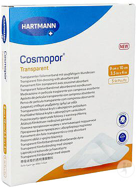 Hartmann Cosmopor Transparent Verband Mit Saugkissen 9x10cm 5 Stück