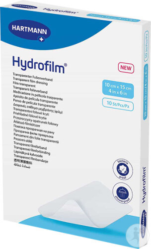 Hartmann Hydrofilm Transparenter Folienverband 10x15cm 10 Stück