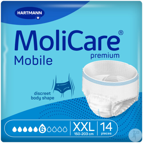 Hartmann MoliCare Premium Mobile 6 Tropfen Größe XXL 14 Stück