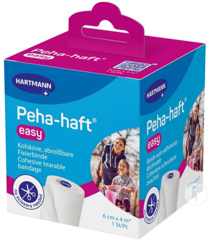 Hartmann Peha-Haft Easy Kohäsive Fixierbinde 6cm x 4m 1 Stück