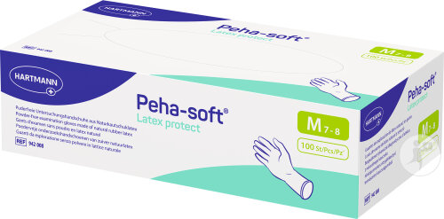 Hartmann Peha-Soft Latex Protect Untersuchungshandschuhe M Grün 100 Stück