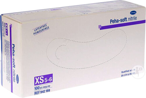 Hartmann Peha-Soft Nitril Powderfree Handschuhe Extra-Small 100 Stück (9421891)