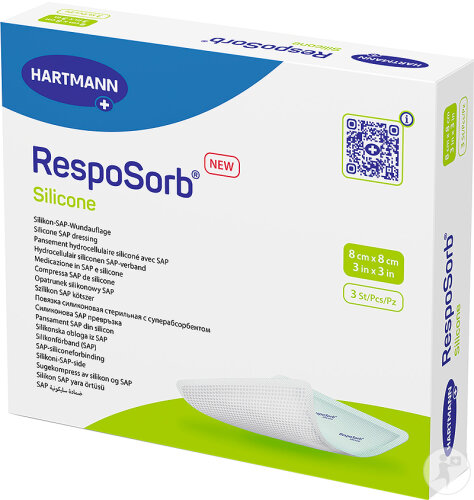 Hartmann Resposorb Silikon 8x8cm 3 Stück