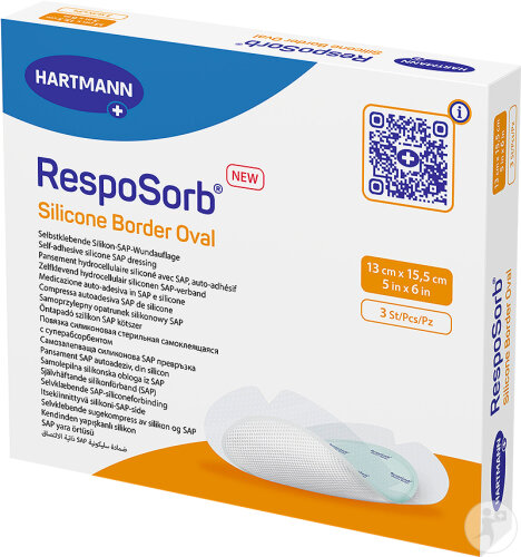 Hartmann RespoSorb Silikon Border Oval 13x15,5cm 3 Stück
