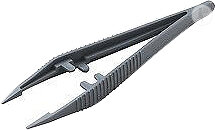 Hartmann Pinzette Fein Geriffelt Kunststoff Grau 12,5cm 25 Stück
