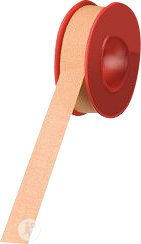 Hekaplast Textilklebeband 5m x 1,25cm 1 Rolle
