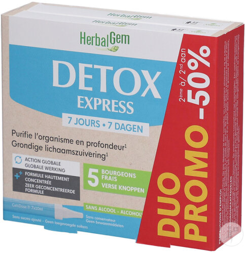 Herbalgem Duopack Detox Express Monodosen 7x10ml Promo