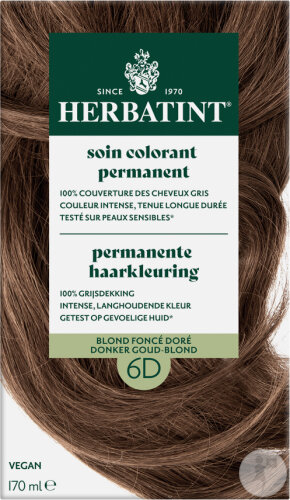 Herbatint Permanente Haarfärbung 6D Dunkel-Gold-Blond 1 Kit