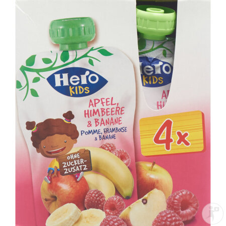 Hero Kids Smoothie Apfel, Himbeere Und Banane 4x120g