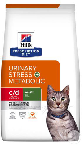 Hill's Pet Nutrition Prescription Diet Urinary Stress + Metabolic C/D Katzenfutter Met Kip 3kg