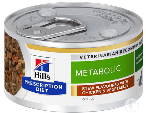 Hill's Pet Nutrition Prescription Diet Metabolic Katze Ragout Hühner Und Gemüsegeschmack 24x82g