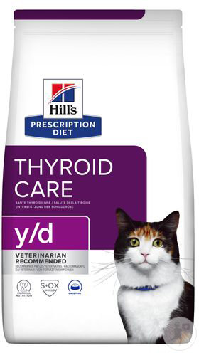 Hill's Pet Nutrition Prescription Diet Thyroid Care Y/D Katze Original Beutel 1,5kg