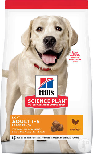 Hill's Science Plan Light Large Breed Adult Hundefutter Mit Huhn Beutel 14kg