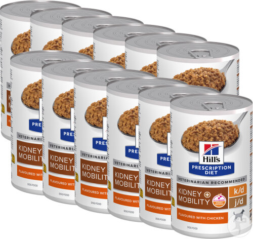 Hill's Prescription Diet Kidney + Mobility Hundefutter Mit Huhn Dosen 12x370g