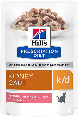 Hill's Prescription Diet Kidney Care k/d Nassfutter Für Katzen Mit Lachs 12x85g