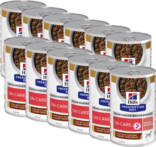 Hill's Prescription Diet On-Care Ragout Für Hunde Mit Huhn Und Zugefügtem Gemüse Dosen 12x354g