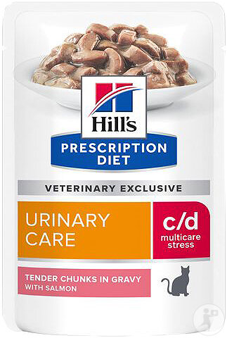 Hill's Prescription Diet Urinary Care c/d Multicare Stress Nassfutter Für Katzen Mit Lachs 12x85g