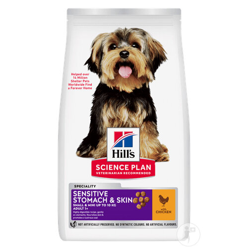 Hill's Science Plan Adult Sensitive Stomach&Skin Small&Mini Trockenfutter Kleine Hunde Huhn 6kg