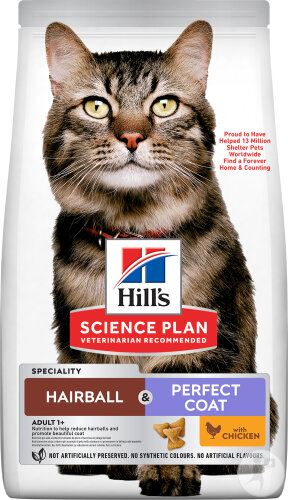 Hill's Science Plan Hairball & Perfect Coat Adult Katzenfutter Mit Huhn Beutel 1,5kg