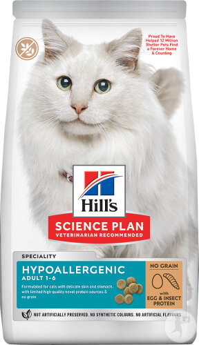 Hill's Science Plan Hypoallergenic Katzenfutter Mit Ei Und Insektenprotein Beutel 1,5kg