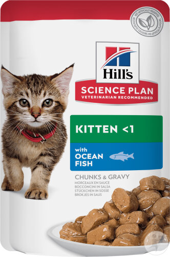 Hill's Science Plan Kitten Mahlzeitbeutel Für Kätzchen Mit Meeresfisch 12x85g
