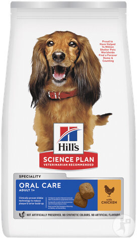 Hill's Science Plan Oral Care Adult 1+ Hundefutter Mit Huhn Beutel 12kg