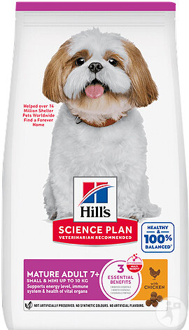 Hill's Science Plan Small And Mini Mature Adult 7+ Hundefutter Mit Huhn Beutel 3kg
