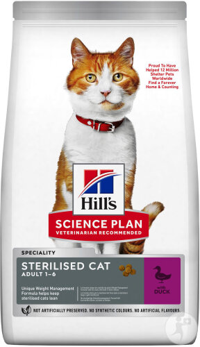 Hill's Science Plan Sterilised Young Adult Cat Katzenfutter Mit Ente Beutel 10kg
