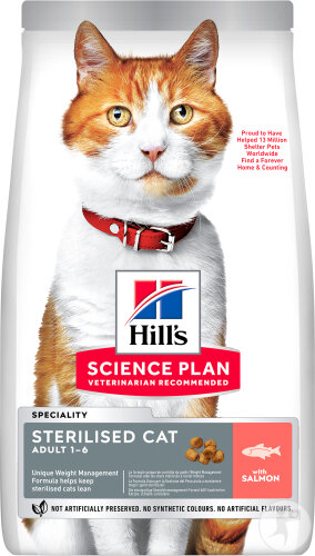 Hill's Science Plan Trockenfutter Für Erwachsene Katzen Sterilisiert Mit Lachs Beutel 3kg