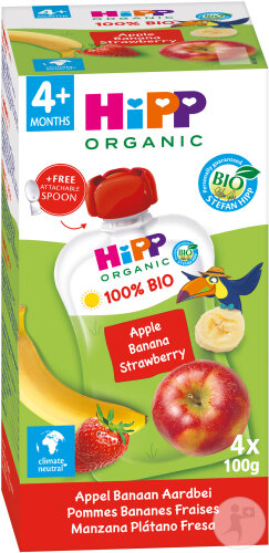HiPP Bio Apfel Banane Erdbeere 4x100g
